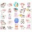 Aowplc 50 Pcs Cow Stickers Pack, Vinyl Waterproof Cute Cartoon Animal Sticker for Kids