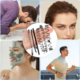 fenshine 6PCS Metal Hair Bands, Spring Wavy Hoop Unisex Black Headband Slicked Back Non Slip Sports Hairband for Women Men fenshine 6PCS Metal Hair Bands, Spring Wavy Hoop Unisex Black Headband Slicked Back Non Slip Sports Hairband for Women Men