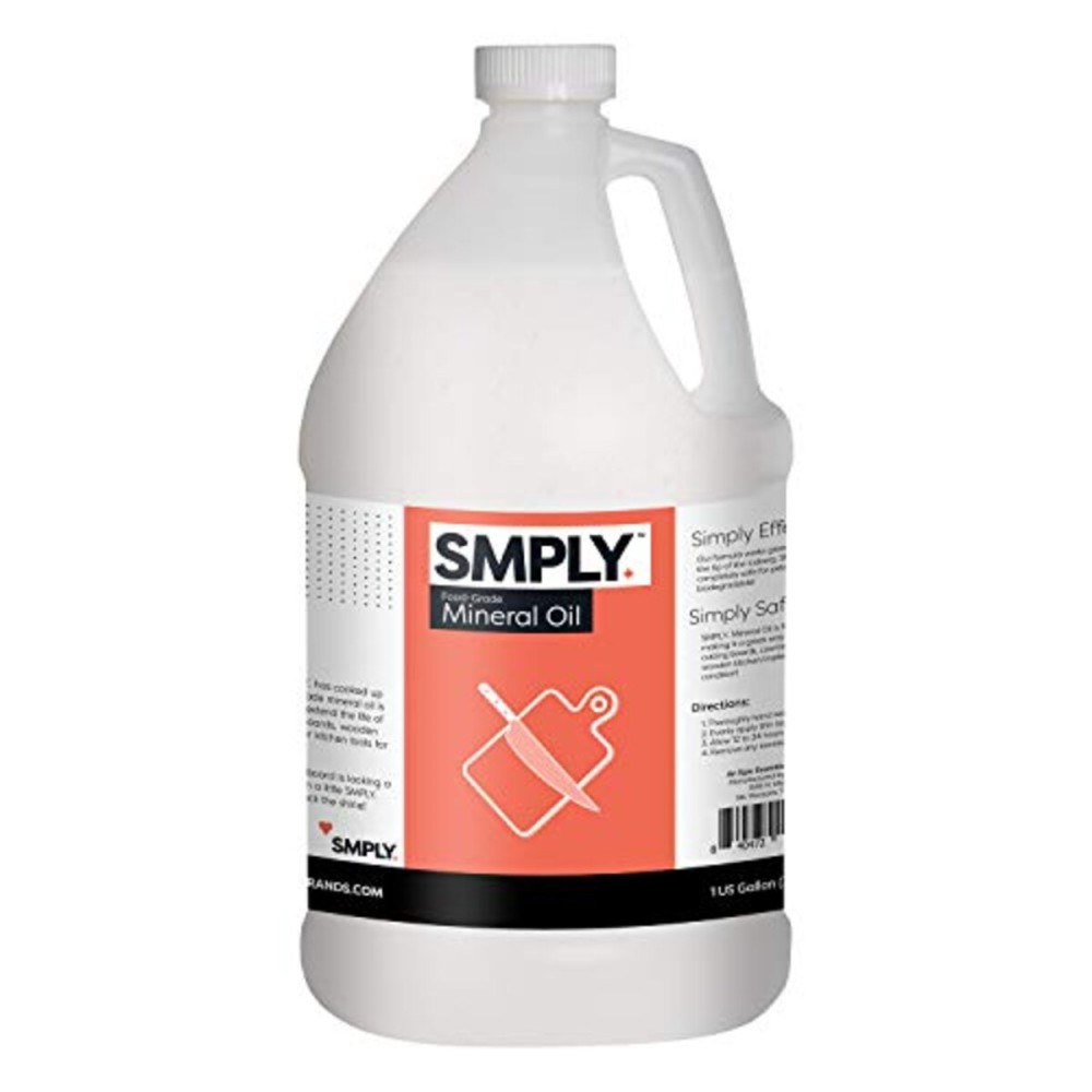 SMPLY. Food-Grade Mineral Oil for Cutting Boards, Countertops, and Kitchen Tools - 1 Gallon SMPLY. Food-Grade Mineral Oil for Cutting Boards, Countertops, and Kitchen Tools - 1 Gallon