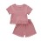 Kupretty 2Pcs Toddlers Baby Girls Summer Clothes Set Ruffle Ribbed Short Sleeves T-Shirt Tops Shorts Comfy Outfits (Pink, 12-18 Months)