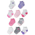 Hanes baby girls Lightweight Ez Sort Ankle Socks, 10-pair Pack Socks, Assorted, 12-24 Months US