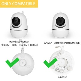 iTODOS Baby Monitor Mount Compatible with HelloBaby HB65/HB66/HB248,ANMEATE SM935E Baby Monitor Camera, Versatile Twist Mount Without Tools or Wall Damage -White iTODOS Baby Monitor Mount Compatible with HelloBaby HB65/HB66/HB248,ANMEATE SM935E Baby Monitor Camera, Versatile Twist Mount Without Tools or Wall Damage -White