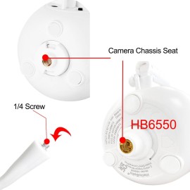 iTODOS Baby Monitor Mount Compatible with HelloBaby HB65/HB66/HB248,ANMEATE SM935E Baby Monitor Camera, Versatile Twist Mount Without Tools or Wall Damage -White iTODOS Baby Monitor Mount Compatible with HelloBaby HB65/HB66/HB248,ANMEATE SM935E Baby Monitor Camera, Versatile Twist Mount Without Tools or Wall Damage -White