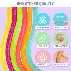 BUNMO Stretchy Strings - Sensory Toys for Toddlers - Stimulating & Addictive Sensory Toys for Kids - Fidget Toy - Hours of Fun for Kids - Non-Mouthable Toy 3+ - Glitter 6 Pack BUNMO Stretchy Strings - Sensory Toys for Toddlers - Stimulating & Addictive Sensory Toys for Kids - Fidget Toy - Hours of Fun for Kids - Non-Mouthable Toy 3+ - Glitter 6 Pack