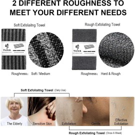 Yiclick 2 Pack Exfoliating Washcloth Towel - Body Scrubber Exfoliator, Loofah Sponge, Korean & Japanse & African Net Sponge Rag - Back Scrubber Washer for Use in Shower Bath Yiclick 2 Pack Exfoliating Washcloth Towel - Body Scrubber Exfoliator, Loofah Sponge, Korean & Japanse & African Net Sponge Rag - Back Scrubber Washer for Use in Shower Bath