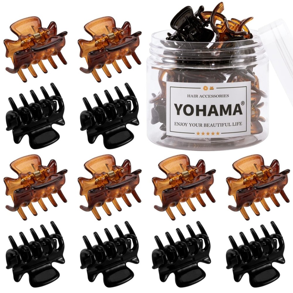 YOHAMA 12 pcs Small Hair Claw Clips 1 inch Durable Mini Jaw Clip Claw for Kids and Adult Multifunction Non-slip Hair Clips Black and Brown Colors Fixed Bangs Decoration Hairstyle. YOHAMA 12 pcs Small Hair Claw Clips 1 inch Durable Mini Jaw Clip Claw for Kids and Adult Multifunction Non-slip Hair Clips Black and Brown Colors Fixed Bangs Decoration Hairstyle.