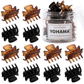 YOHAMA 12 pcs Small Hair Claw Clips 1 inch Durable Mini Jaw Clip Claw for Kids and Adult Multifunction Non-slip Hair Clips Black and Brown Colors Fixed Bangs Decoration Hairstyle. YOHAMA 12 pcs Small Hair Claw Clips 1 inch Durable Mini Jaw Clip Claw for Kids and Adult Multifunction Non-slip Hair Clips Black and Brown Colors Fixed Bangs Decoration Hairstyle.