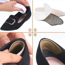 Premium Heel Pads for Shoes Too Big, Self-Adhesive Heel Inserts for Women&Men, Heel Grips to Improve Shoe Fit and Comfort, Heel Protectors to Prevent Pain Blisters Calluses (2 Pairs) Premium Heel Pads for Shoes Too Big, Self-Adhesive Heel Inserts for Women&Men, Heel Grips to Improve Shoe Fit and Comfort, Heel Protectors to Prevent Pain Blisters Calluses (2 Pairs)