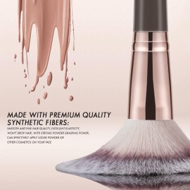 KINGMAS Foundation Makeup Brush, Double-ended Angled/Round Top Contour Brush for Beauty Blending Liquid Powder, Concealer Cream Cosmetics Blush Makeup Brush (Brown) KINGMAS Foundation Makeup Brush, Double-ended Angled/Round Top Contour Brush for Beauty Blending Liquid Powder, Concealer Cream Cosmetics Blush Makeup Brush (Brown)