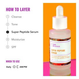 Good Molecules Super Peptide Serum - Anti-aging Facial Serum with Peptides and Copper Tripeptides to Plump and Firm - Water-Based Skincare for Face Good Molecules Super Peptide Serum - Anti-aging Facial Serum with Peptides and Copper Tripeptides to Plump and Firm - Water-Based Skincare for Face