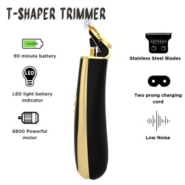 Supreme Trimmer T Shaper Professional Barber Trimmer | 90 Min Runtime, Low Noise Clippers for Men & Sensitive Skin | Cordless Zero Gap Beard Trimmer | ST5210 Supreme Trimmer T Shaper Professional Barber Trimmer | 90 Min Runtime, Low Noise Clippers for Men & Sensitive Skin | Cordless Zero Gap Beard Trimmer | ST5210