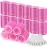 Big Self-Grip Hair Rollers with Stainless Steel Duckbill Clips for Long, Medium Hair and Volume
