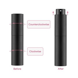 Tekson 10ml Travel Perfume Atomizer Refillable, Mini Cologne Spray Bottle Empty, Small Coffee Spray Bottle (Black) Tekson 10ml Travel Perfume Atomizer Refillable, Mini Cologne Spray Bottle Empty, Small Coffee Spray Bottle (Black)