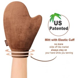 Self Tanner Mitt Applicator - US Patent Self Tanning Mitt, Sunless Tanning Glove, Fake Tan Mitt