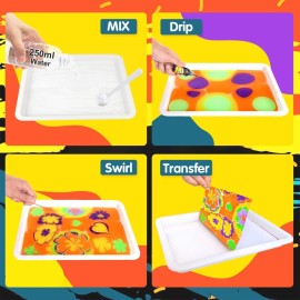 Water Marbling Paint for Kids - Arts and Crafts for Girls & Boys Crafts Kits Ideal Gifts for Kids Age 6-8 8-12 Water Marbling Paint for Kids - Arts and Crafts for Girls & Boys Crafts Kits Ideal Gifts for Kids Age 6-8 8-12
