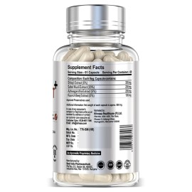 Nirvasa Pure Shilajit Capsules with Safed Musli, Ashwagandha, Kaunch Beej for Good Health/ 800mg/ 60 x 2 Veg Capsules Nirvasa Pure Shilajit Capsules with Safed Musli, Ashwagandha, Kaunch Beej for Good Health/ 800mg/ 60 x 2 Veg Capsules