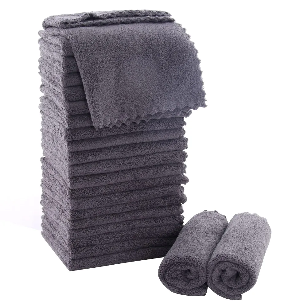 MOONQUEEN Ultra Soft Premium Washcloths Set - 12 x 12 inches - 24 Pack - Quick Drying - Highly Absorbent Coral Velvet Bathroom Wash Clothes - Use as Bath, Spa, Facial, Fingertip Towel (Grey) MOONQUEEN Ultra Soft Premium Washcloths Set - 12 x 12 inches - 24 Pack - Quick Drying - Highly Absorbent Coral Velvet Bathroom Wash Clothes - Use as Bath, Spa, Facial, Fingertip Towel (Grey)