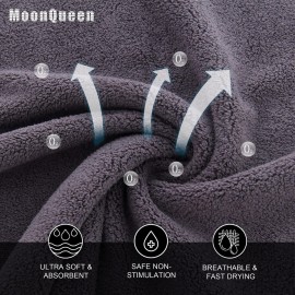 MOONQUEEN Ultra Soft Premium Washcloths Set - 12 x 12 inches - 24 Pack - Quick Drying - Highly Absorbent Coral Velvet Bathroom Wash Clothes - Use as Bath, Spa, Facial, Fingertip Towel (Grey) MOONQUEEN Ultra Soft Premium Washcloths Set - 12 x 12 inches - 24 Pack - Quick Drying - Highly Absorbent Coral Velvet Bathroom Wash Clothes - Use as Bath, Spa, Facial, Fingertip Towel (Grey)