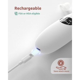 GROWNSY Nasal Aspirator for Baby | Baby Nose Sucker | Electric Nose Suction for Toddler, Ergonomic Booger Sucker with 3 Silicone Tips, Music & Light Soothing Function(White)