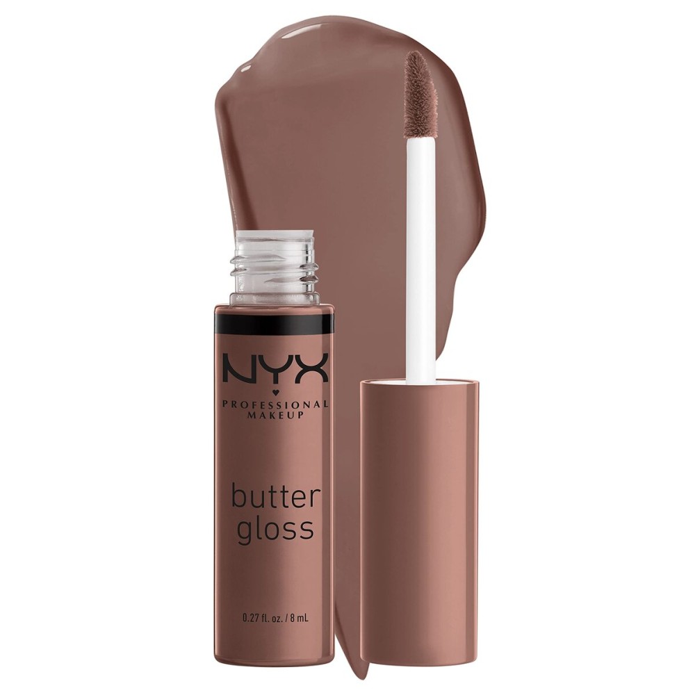 NYX PROFESSIONAL MAKEUP Butter Gloss Brown Sugar, Non-Sticky Lip Gloss - Cinnamon Roll (Grey Brown) NYX PROFESSIONAL MAKEUP Butter Gloss Brown Sugar, Non-Sticky Lip Gloss - Cinnamon Roll (Grey Brown)