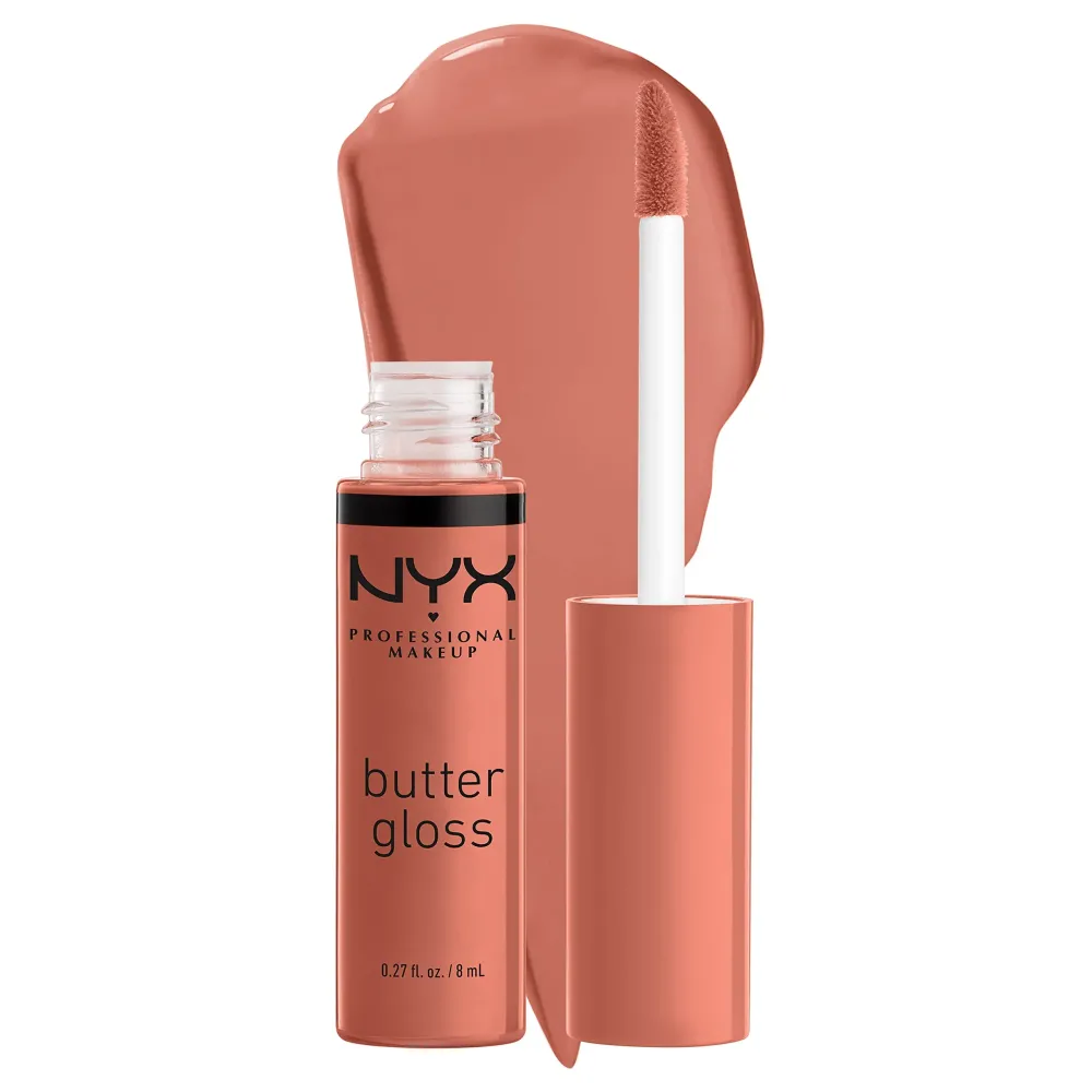 NYX PROFESSIONAL MAKEUP Butter Gloss Brown Sugar, Non-Sticky Lip Gloss - Sugar High (Peachy Light Nude) NYX PROFESSIONAL MAKEUP Butter Gloss Brown Sugar, Non-Sticky Lip Gloss - Sugar High (Peachy Light Nude)