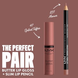 NYX PROFESSIONAL MAKEUP Butter Gloss Brown Sugar, Non-Sticky Lip Gloss - Spiked Toffee (Brown Mauve) NYX PROFESSIONAL MAKEUP Butter Gloss Brown Sugar, Non-Sticky Lip Gloss - Spiked Toffee (Brown Mauve)