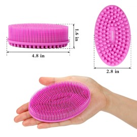 TDHDIKE Silicone Body Scrubber Loofah - Set of 3 Soft Exfoliating Body Bath Shower Scrubber Loofah Brush for Sensitive Kids Women Men All Kinds of Skin TDHDIKE Silicone Body Scrubber Loofah - Set of 3 Soft Exfoliating Body Bath Shower Scrubber Loofah Brush for Sensitive Kids Women Men All Kinds of Skin