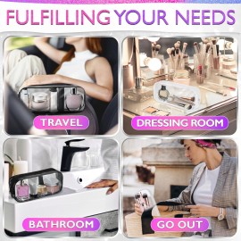 Small Makeup Bag for Purse - 2 Pcs Clear Zipper Pouches, Soft, Elastic, Waterproof Plastic Small Cosmetic Bag for Purse, Space-Efficient, Stylish Design - Great for Organizing Essentials on the Go Small Makeup Bag for Purse - 2 Pcs Clear Zipper Pouches, Soft, Elastic, Waterproof Plastic Small Cosmetic Bag for Purse, Space-Efficient, Stylish Design - Great for Organizing Essentials on the Go