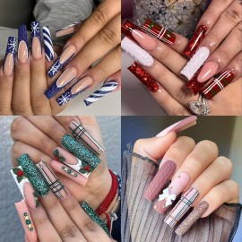 UNA GELLA No C Curve Nail Tips 504 PCS Extra Long XXL Tapered Square Nail Tips Half Cover Nails tips Straight Shape For French Acrylic Nails False Fake Clear Tips Square Shape with Box UNA GELLA No C Curve Nail Tips 504 PCS Extra Long XXL Tapered Square Nail Tips Half Cover Nails tips Straight Shape For French Acrylic Nails False Fake Clear Tips Square Shape with Box