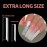 UNA GELLA No C Curve Nail Tips 504 PCS Extra Long XXL Tapered Square Nail Tips Half Cover Nails tips Straight Shape For French Acrylic Nails False Fake Clear Tips Square Shape with Box