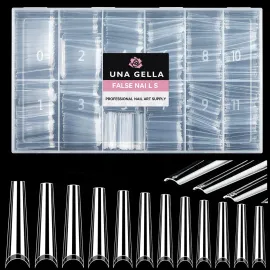 UNA GELLA Extra Long Coffin Nail Tips No C Curve 504PCS XXL Coffin Nails Half Cover Long Coffin Gel Nails Tips Clear Fake False Nails Long Gel Extensions for Nail Art Salon Home DIY No Need File UNA GELLA Extra Long Coffin Nail Tips No C Curve 504PCS XXL Coffin Nails Half Cover Long Coffin Gel Nails Tips Clear Fake False Nails Long Gel Extensions for Nail Art Salon Home DIY No Need File
