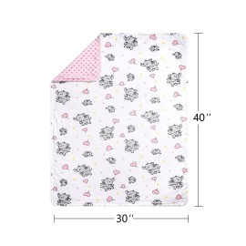 DaysU Silky Micro Soft Plush Baby Blankets for Girls with Print Animal Pattern and Soothing Raised Dots, Double Layer Bed Throws for Baby Crib, Elephant, Pink, 30x40 Inches DaysU Silky Micro Soft Plush Baby Blankets for Girls with Print Animal Pattern and Soothing Raised Dots, Double Layer Bed Throws for Baby Crib, Elephant, Pink, 30x40 Inches