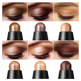 LUXAZA 6 PCS Brown Neutral Metallic Eyeshadow Stick, Light to Dark Brown Cream Shimmer Pencil Crayon, Pro Waterproof & Long Lasting Starter Sets LUXAZA 6 PCS Brown Neutral Metallic Eyeshadow Stick, Light to Dark Brown Cream Shimmer Pencil Crayon, Pro Waterproof & Long Lasting Starter Sets