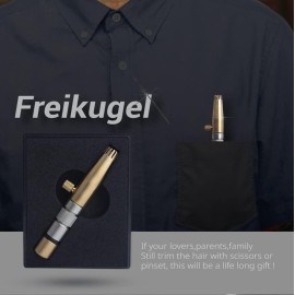 ROYAL [Made in Korea] Premium Nose Hair Trimmer for Men Freikugel, Manual, Battery-Free, Brass & Stainless Steel, Waterproof, Painless with a Patented Mechanism ET-32