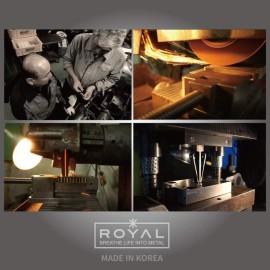 ROYAL [Made in Korea] Premium Nose Hair Trimmer for Men Freikugel, Manual, Battery-Free, Brass & Stainless Steel, Waterproof, Painless with a Patented Mechanism ET-32