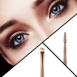 KINGMAS Eyebrow Brush, Professional Dual Angled Eye Brow Brush and Spoolie Brush Eyelash Comb Eyebrow Tool (Dark Brown) KINGMAS Eyebrow Brush, Professional Dual Angled Eye Brow Brush and Spoolie Brush Eyelash Comb Eyebrow Tool (Dark Brown)