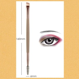 KINGMAS Eyebrow Brush, Professional Dual Angled Eye Brow Brush and Spoolie Brush Eyelash Comb Eyebrow Tool (Dark Brown) KINGMAS Eyebrow Brush, Professional Dual Angled Eye Brow Brush and Spoolie Brush Eyelash Comb Eyebrow Tool (Dark Brown)