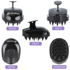 Scalp Massager Shampoo Brush, Hair Scalp Scrubber Shower Hair Brush Head Massager for Stress Relax Hair Growth, Dandruff Brush Scalp Exfoliator for Women Men Kids Pets, Black Scalp Massager Shampoo Brush, Hair Scalp Scrubber Shower Hair Brush Head Massager for Stress Relax Hair Growth, Dandruff Brush Scalp Exfoliator for Women Men Kids Pets, Black