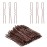 U Shaped Hair Pins, IKOCO 2.4inch Hair Pins for Women with Storage Box, Brown