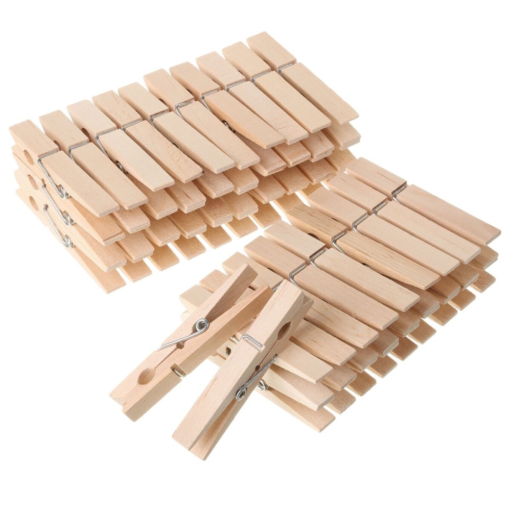 Mr. Pen- Wooden Clothes Pins, Large Natural Wood, 50 Pack, 2.9 Inch, Rust Resistant for Classroom, Crafts Mr. Pen- Wooden Clothes Pins, Large Natural Wood, 50 Pack, 2.9 Inch, Rust Resistant for Classroom, Crafts