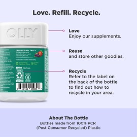 OLLY Muscle Recovery Sleep Gummies, Sleep and Sore Muscle Support, 3mg Melatonin, Tart Cherry, Vitamin D, Berry Flavor - 40 Count OLLY Muscle Recovery Sleep Gummies, Sleep and Sore Muscle Support, 3mg Melatonin, Tart Cherry, Vitamin D, Berry Flavor - 40 Count