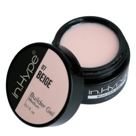 IN.HYPE UV/LED Hard Builder Gel for Nail Extension/Strengthening Beige 7. Sculpting color uv gel.