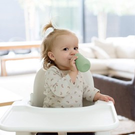 ezpz Mini Cup + Straw Training System - 9 Months+ (Sage) - 100% Silicone Training Cup for Infants + Toddlers - Designed by a Pediatric Feeding Specialist ezpz Mini Cup + Straw Training System - 9 Months+ (Sage) - 100% Silicone Training Cup for Infants + Toddlers - Designed by a Pediatric Feeding Specialist