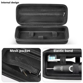 Toothbrush Travel Case Compatible with Oral-B Pro 1000, 2000, 3000, 3500, 1500/ for Philips Sonicare ProtectiveClean 4100 5100 Electric Toothbrush with Mesh Pocket for Accessories - Black (Bag Only) Toothbrush Travel Case Compatible with Oral-B Pro 1000, 2000, 3000, 3500, 1500/ for Philips Sonicare ProtectiveClean 4100 5100 Electric Toothbrush with Mesh Pocket for Accessories - Black (Bag Only)