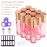 PrettyCare 10 ml Roller Bottles for Essential Oils (Rose Glass, 12 Pack, 2 Extra Roller Balls, 24 Labels, Opener, 2 Funnels Essential Oil Roller Bottles for body oil perfume