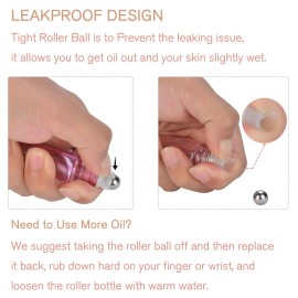 PrettyCare 10 ml Roller Bottles for Essential Oils (Rose Glass, 12 Pack, 2 Extra Roller Balls, 24 Labels, Opener, 2 Funnels Essential Oil Roller Bottles for body oil perfume PrettyCare 10 ml Roller Bottles for Essential Oils (Rose Glass, 12 Pack, 2 Extra Roller Balls, 24 Labels, Opener, 2 Funnels Essential Oil Roller Bottles for body oil perfume