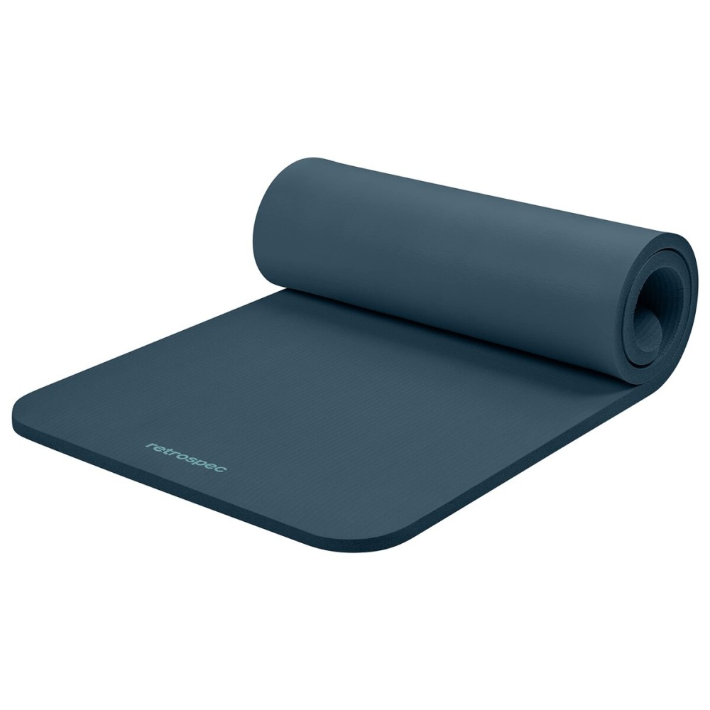 Retrospec Solana Yoga Mat 1 Thick w/Nylon Strap for Men & Women - Non Slip Exercise Mat for Home Yoga, Pilates, Stretching, Floor & Fitness Workouts - Ocean Blue Retrospec Solana Yoga Mat 1 Thick w/Nylon Strap for Men & Women - Non Slip Exercise Mat for Home Yoga, Pilates, Stretching, Floor & Fitness Workouts - Ocean Blue