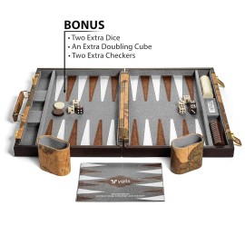 Yglis 15 Backgammon Sets for Adults - Premium Faux Leather Case, Quality Felt Interior, Covered Hinges, Strategy & Instruction Guide Yglis 15 Backgammon Sets for Adults - Premium Faux Leather Case, Quality Felt Interior, Covered Hinges, Strategy & Instruction Guide