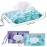 FEBSNOW 2 Pack Baby Wipe Dispenser, Reusable Portable Wipe Holder, Baby Wipes Container, Travel Baby Wipes, Refillable Wet Wipe Pouch (Floral)
