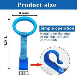 codree 8PCS 4 Colors Baby Playpen Pull up Rings- Baby Crib Pull up Rings- Baby Walking Exercises Assistant Rings- Baby Bed Stand Up Rings Baby Cot Hanging Rings for Infant Baby Toddler